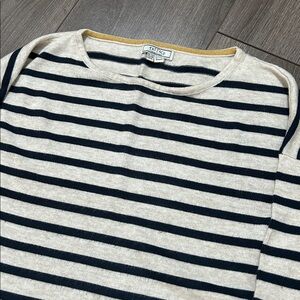 Fat Face Navy and Mustard Striped Sweater
